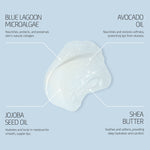 Texture of Lip Balm showing showing glossy translucent balm