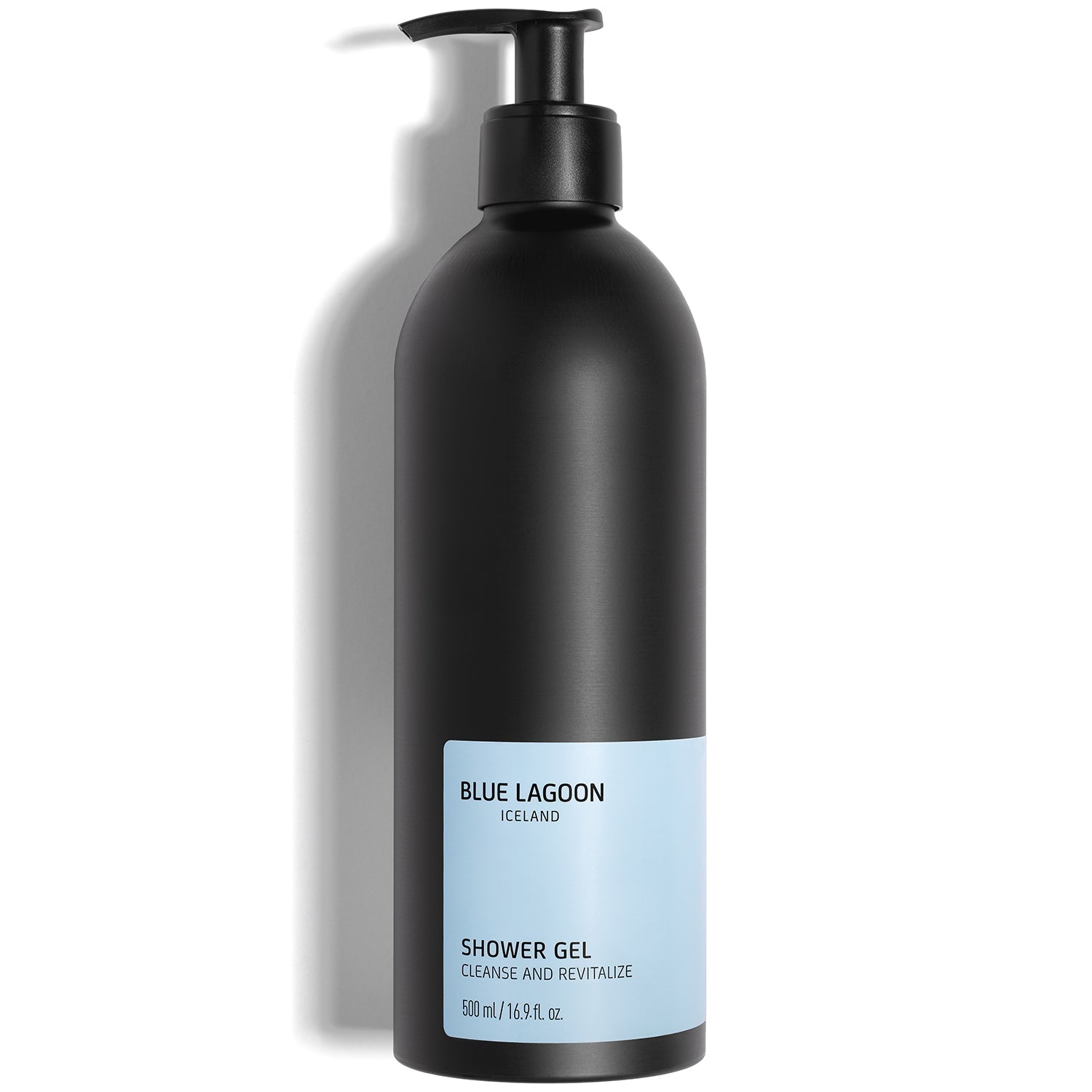 Shower Gel pump bottle on white background